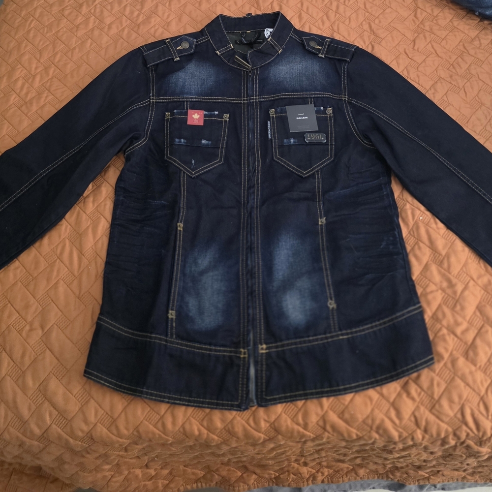 DSQUARED Dark Denim Jacket with Pockets